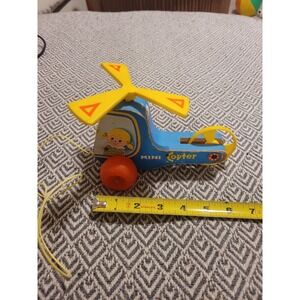 Vintage 1970 Fisher Price Mini Cppter Pull Toy #448